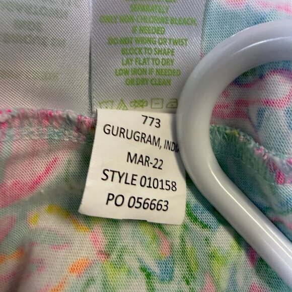 Lilly Pulitzer Geanna Dress Large Surf Blue So Shellegant Pockets EUC - Picture 10 of 13